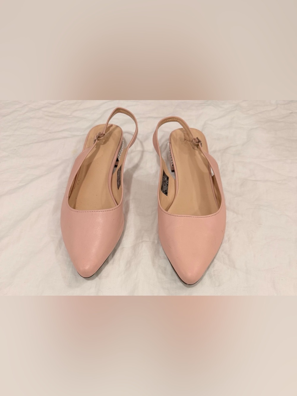 Jones New York Blush Pink Slingback Pointed Toe Flats